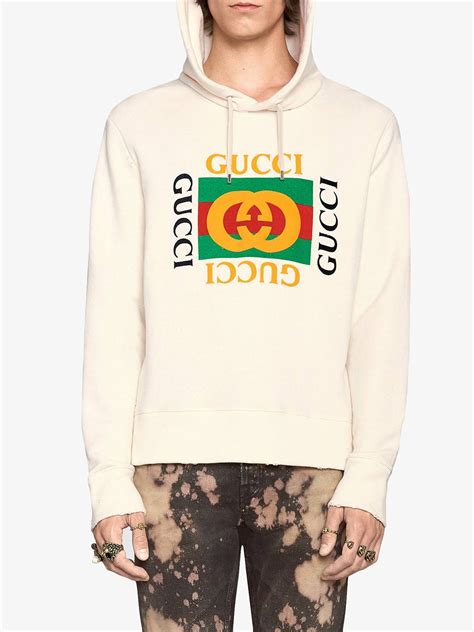 gucci logo sweatshirt womens|gucci logo print hooded sweatshirt.